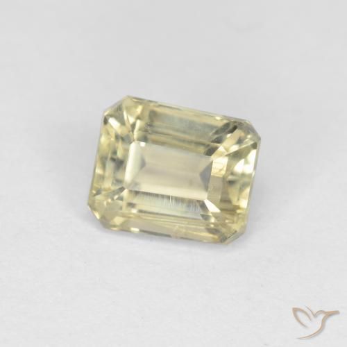 Diaspro cangiante Giallo chiaro naturale da 1.08 ct, Ottagonale / Taglio smeraldo, VS
