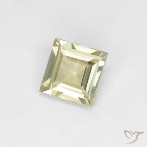 Diaspro cangiante Giallo molto pallido naturale da 0.48 ct, Quadrato, VS