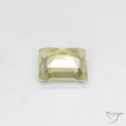 Diaspro cangiante Giallo molto pallido naturale da 0.48 ct, Quadrato, VS