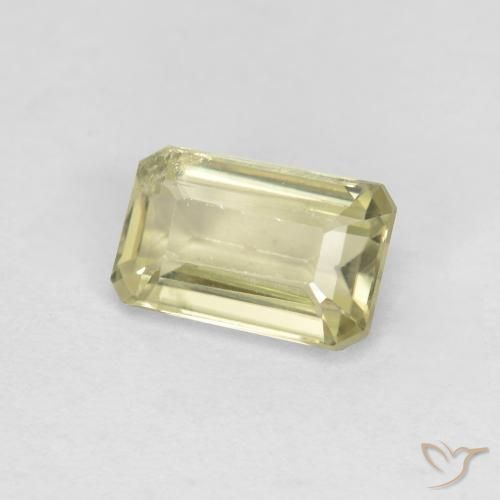 Diaspro cangiante Giallo chiaro naturale da 0.77 ct, Ottagonale / Taglio smeraldo, VS