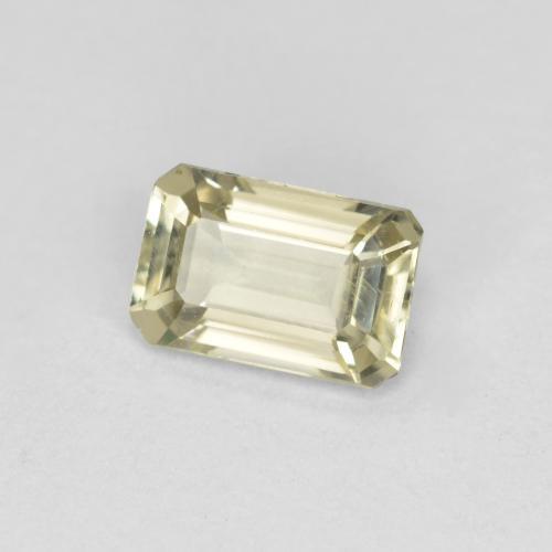 Diasporo cangiante naturale giallo da 0,62 ct, taglio smeraldo, VS