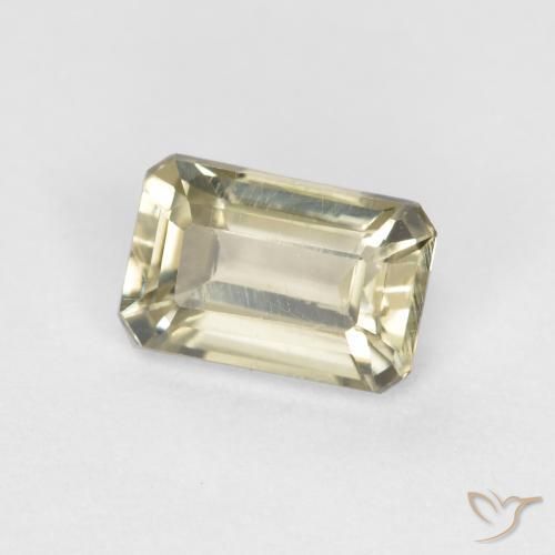 Diaspro cangiante Giallo pallido naturale da 0.63 ct, Ottagonale / Taglio smeraldo, VS