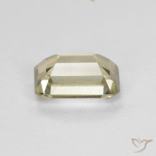 Diaspro cangiante Giallo pallido naturale da 0.63 ct, Ottagonale / Taglio smeraldo, VS