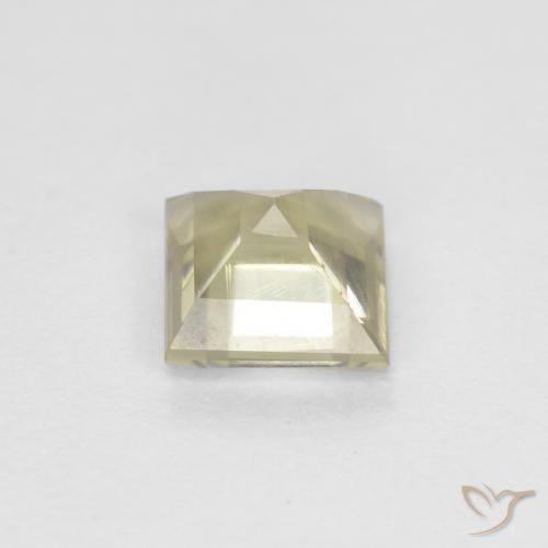 Diaspro cangiante Giallo pallido naturale da 0.50 ct, Quadrato, VS