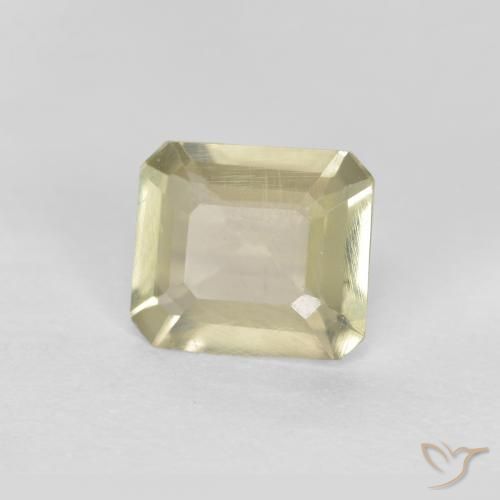 Diaspro cangiante Giallo chiaro naturale da 0.61 ct, Ottagonale / Taglio smeraldo, VS