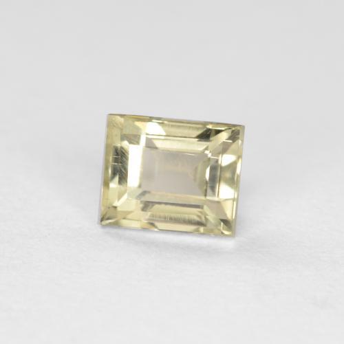 Diaspro cangiante Giallo pallido naturale da 0.46 ct, Taglio a baguette, VS