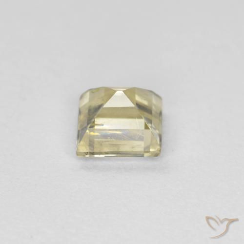 Diaspro cangiante Giallo pallido naturale da 0.58 ct, Taglio a baguette, SI