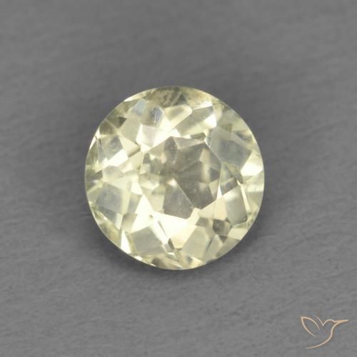 Diaspro cangiante Giallo molto chiaro naturale da 0.45 ct, Rotondo, VS