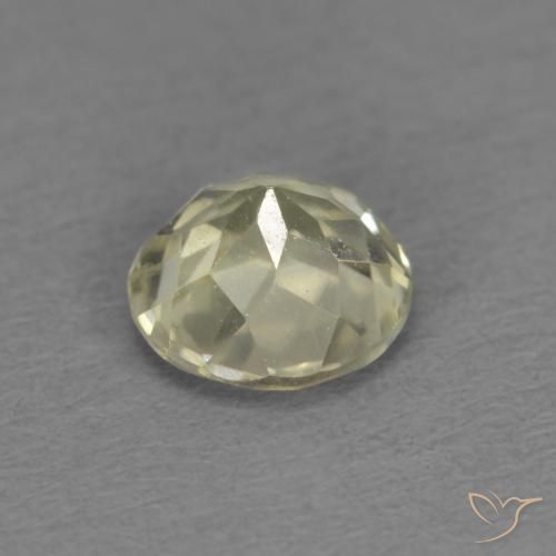 Diaspro cangiante Giallo molto chiaro naturale da 0.45 ct, Rotondo, VS