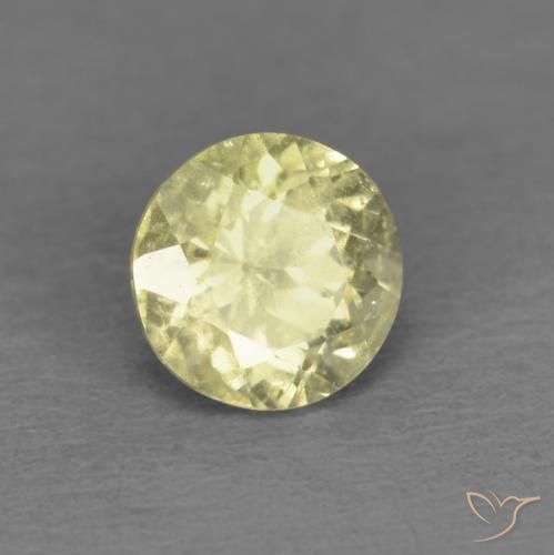 Diaspro cangiante Giallo chiaro naturale da 0.48 ct, Rotondo, VS