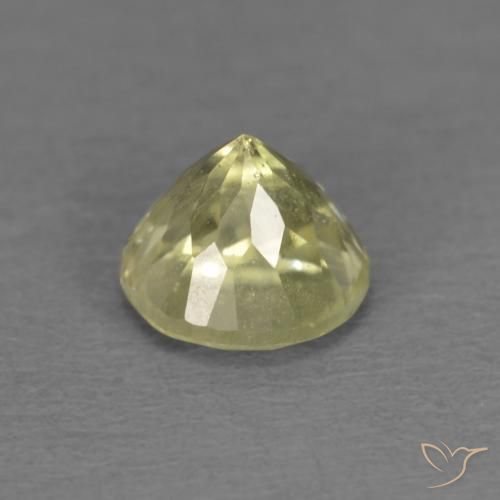 Diaspro cangiante Giallo chiaro naturale da 0.48 ct, Rotondo, VS