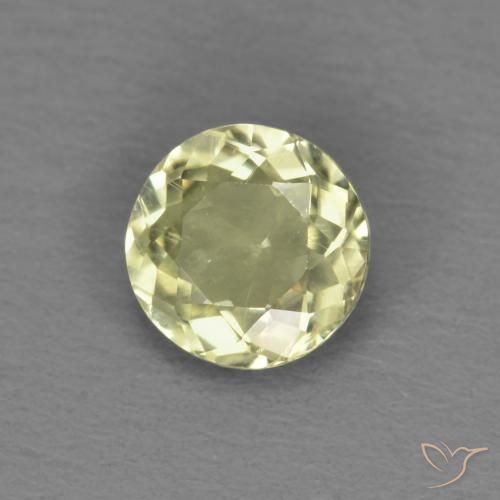 Diaspro cangiante Giallo chiaro naturale da 0.52 ct, Rotondo, VS