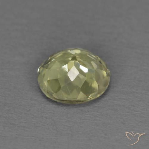 Diaspro cangiante Giallo chiaro naturale da 0.52 ct, Rotondo, VS