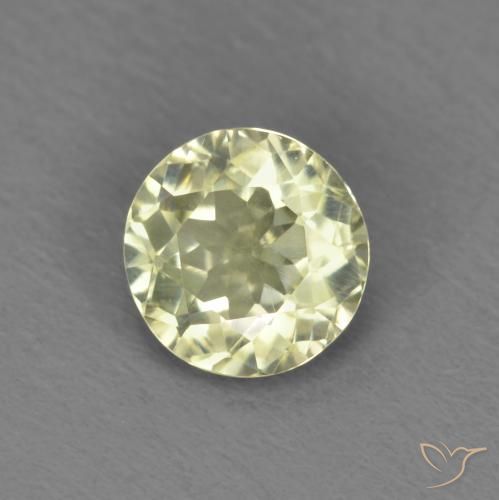 Diaspro cangiante Giallo chiaro naturale da 0.56 ct, Rotondo, VS