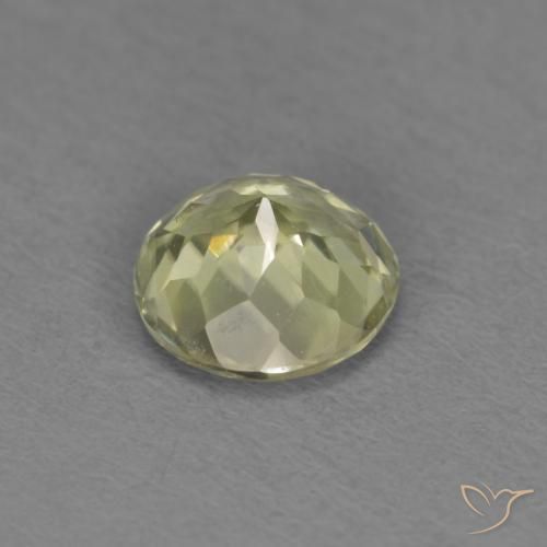 Diaspro cangiante Giallo chiaro naturale da 0.56 ct, Rotondo, VS