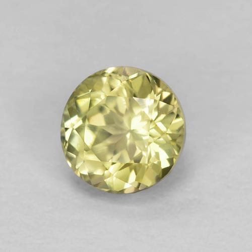 Diasporo cangiante naturale giallo da 0,64 ct, taglio rotondo, VVS