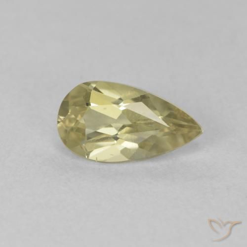 Diaspro cangiante Giallo medio naturale da 0.76 ct, Forma a pera, VVS