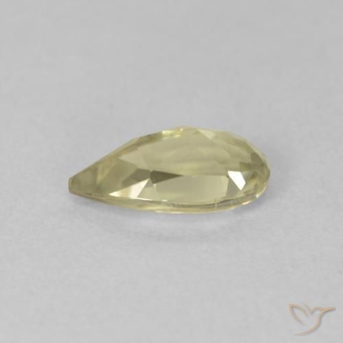 Diaspro cangiante Giallo medio naturale da 0.76 ct, Forma a pera, VVS