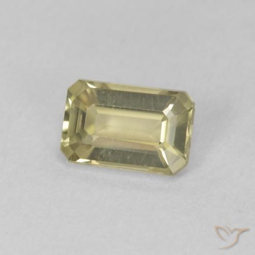 Diaspro cangiante Giallo chiaro naturale da 0.93 ct, Ottagonale / Taglio smeraldo, VVS