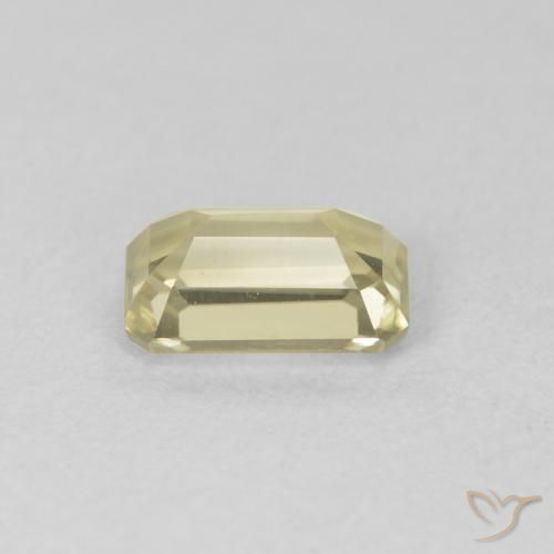 Diaspro cangiante Giallo chiaro naturale da 0.93 ct, Ottagonale / Taglio smeraldo, VVS