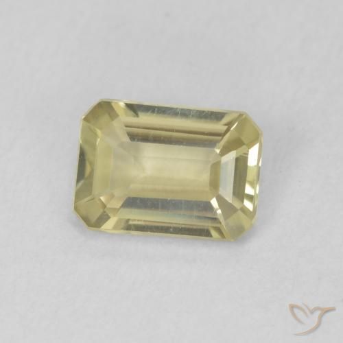 Diaspro cangiante Giallo chiaro naturale da 0.74 ct, Ottagonale / Taglio smeraldo, VVS