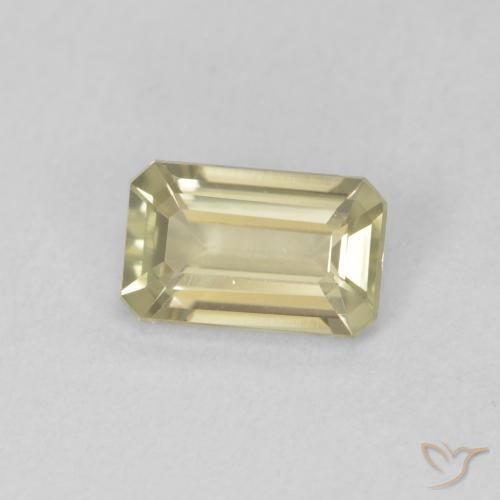 Diaspro cangiante Giallo morbido naturale da 0.81 ct, Ottagonale / Taglio smeraldo, VVS