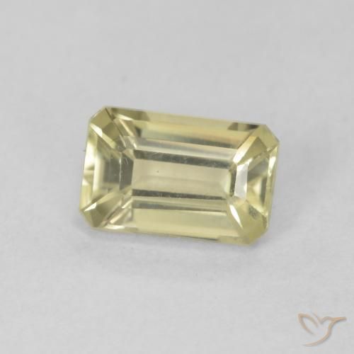 Diaspro cangiante Giallo chiaro naturale da 0.79 ct, Ottagonale / Taglio smeraldo, VVS