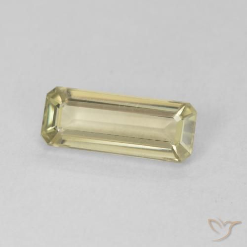 Diaspro cangiante Giallo chiaro naturale da 1.31 ct, Ottagonale / Taglio smeraldo, VVS