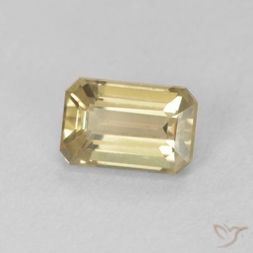 Diaspro cangiante Giallo chiaro naturale da 0.88 ct, Ottagonale / Taglio smeraldo, VVS