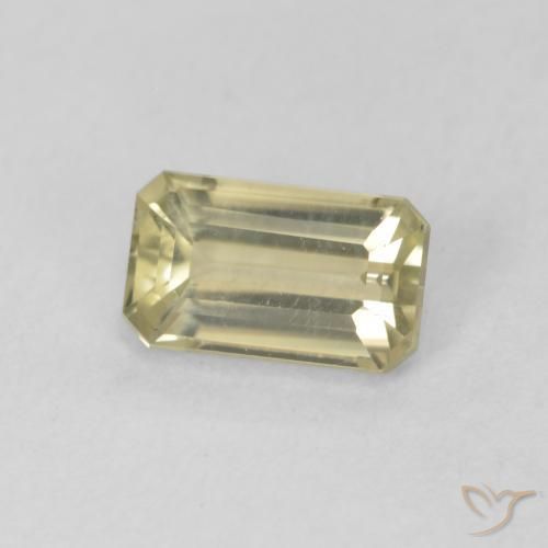 Diaspro cangiante Giallo morbido naturale da 0.74 ct, Ottagonale / Taglio smeraldo, VVS