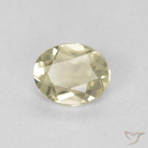 Diaspro cangiante Giallo chiaro naturale da 0.32 ct, Ovale, VVS