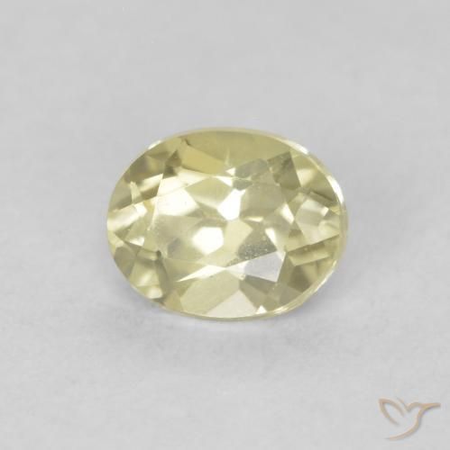Diaspro cangiante Giallo chiaro naturale da 0.44 ct, Ovale, VVS