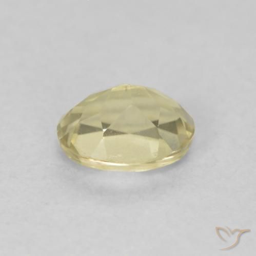 Diaspro cangiante Giallo chiaro naturale da 0.44 ct, Ovale, VVS