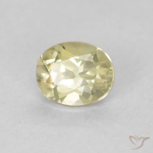 Diaspro cangiante Giallo chiaro naturale da 0.43 ct, Ovale, VS