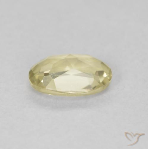 Diaspro cangiante Giallo chiaro naturale da 0.33 ct, Ovale, VVS