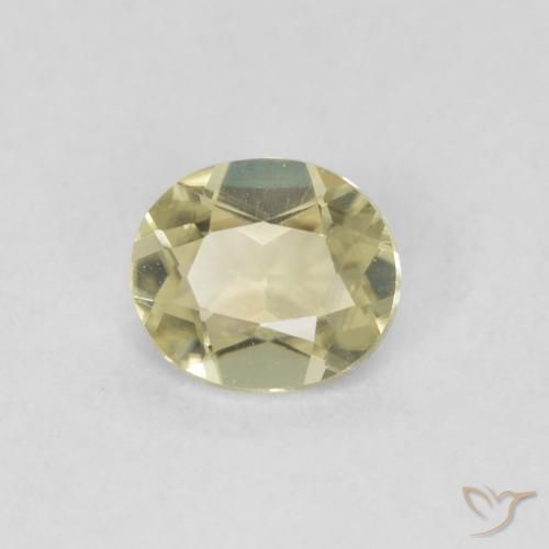 Diaspro cangiante Giallo chiaro naturale da 0.30 ct, Ovale, VVS