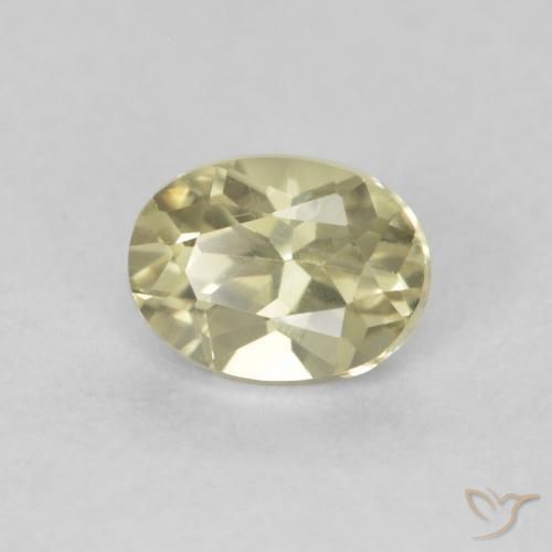 Diaspro cangiante Giallo chiaro naturale da 0.47 ct, Ovale, VVS