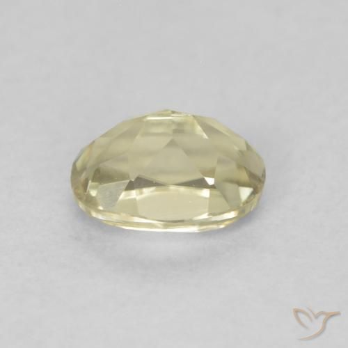Diaspro cangiante Giallo chiaro naturale da 0.47 ct, Ovale, VVS