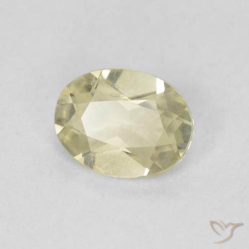 Diaspro cangiante Giallo chiaro naturale da 0.36 ct, Ovale, VVS