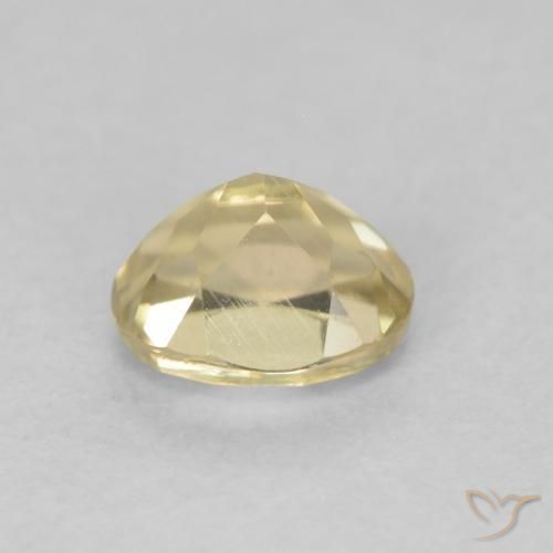 Diaspro cangiante Giallo chiaro naturale da 0.53 ct, Ovale, VVS