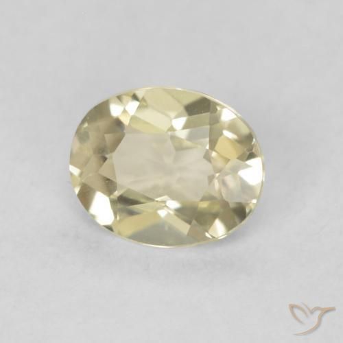 Diaspro cangiante Giallo chiaro naturale da 0.47 ct, Ovale, VVS