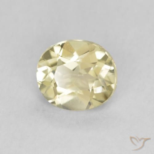 Diaspro cangiante Giallo chiaro naturale da 0.45 ct, Ovale, VVS