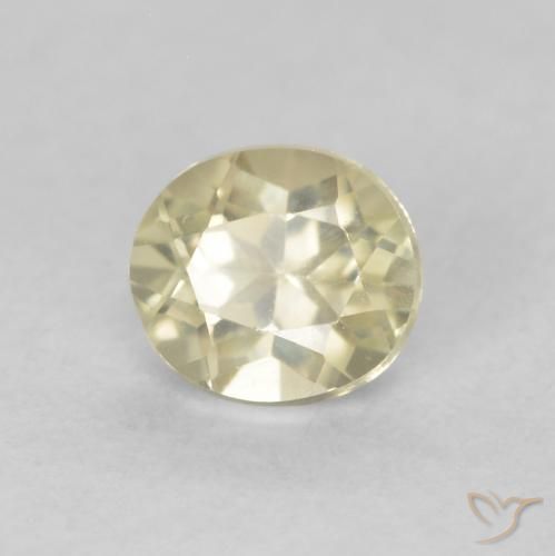 Diaspro cangiante Giallo chiaro naturale da 0.53 ct, Ovale, VVS