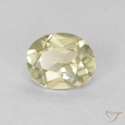 Diaspro cangiante Giallo chiaro naturale da 0.43 ct, Ovale, VVS