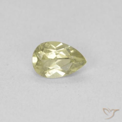Diaspro cangiante Giallo medio naturale da 0.44 ct, Forma a pera, VS