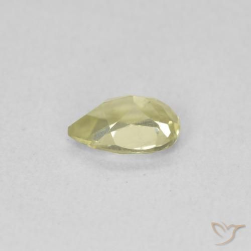 Diaspro cangiante Giallo medio naturale da 0.44 ct, Forma a pera, VS
