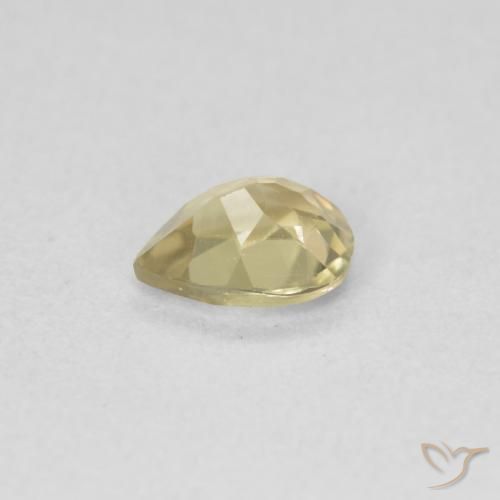 Diaspro cangiante Giallo chiaro naturale da 0.60 ct, Forma a pera, VS