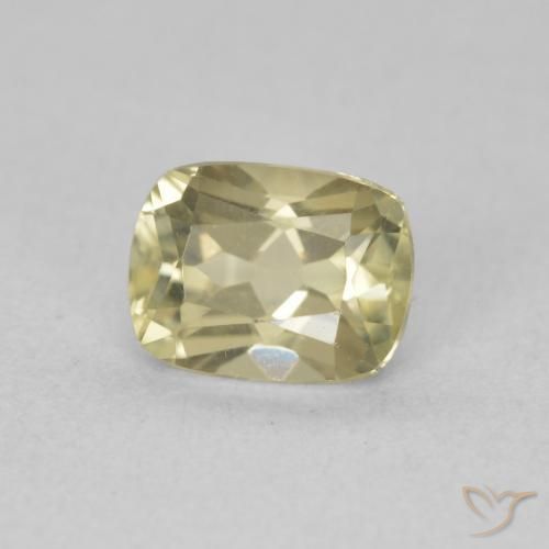 Diaspro cangiante Giallo chiaro naturale da 1.19 ct, Cuscino, VVS