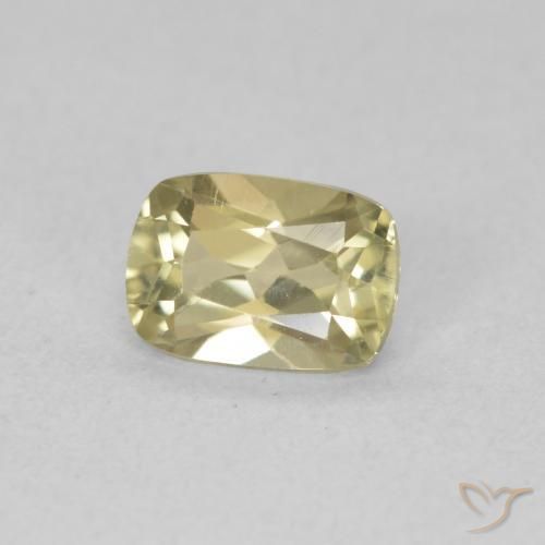 Diaspro cangiante Giallo chiaro naturale da 0.89 ct, Cuscino, VVS