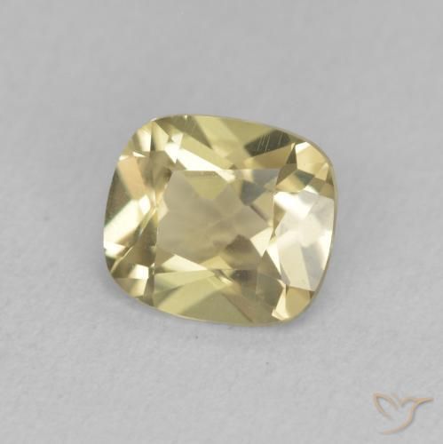 Diaspro cangiante Giallo chiaro naturale da 1.23 ct, Cuscino, VVS